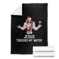 Funny Christmas Wine Throw Blanket Jesus Drank Wine - Wonder Print Shop