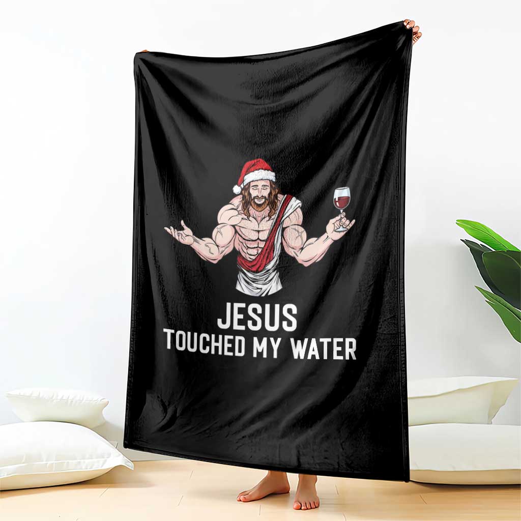 Funny Christmas Wine Throw Blanket Jesus Drank Wine - Wonder Print Shop