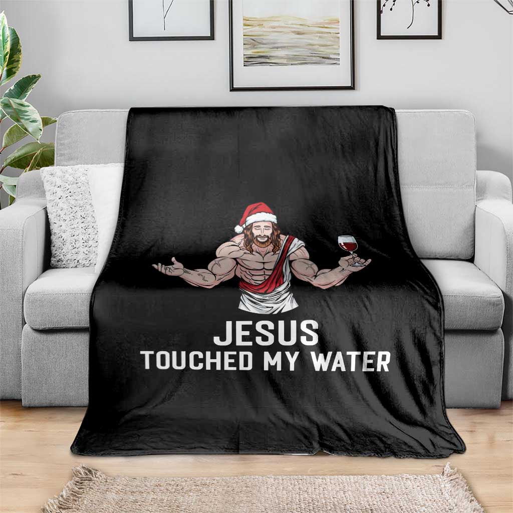 Funny Christmas Wine Throw Blanket Jesus Drank Wine - Wonder Print Shop