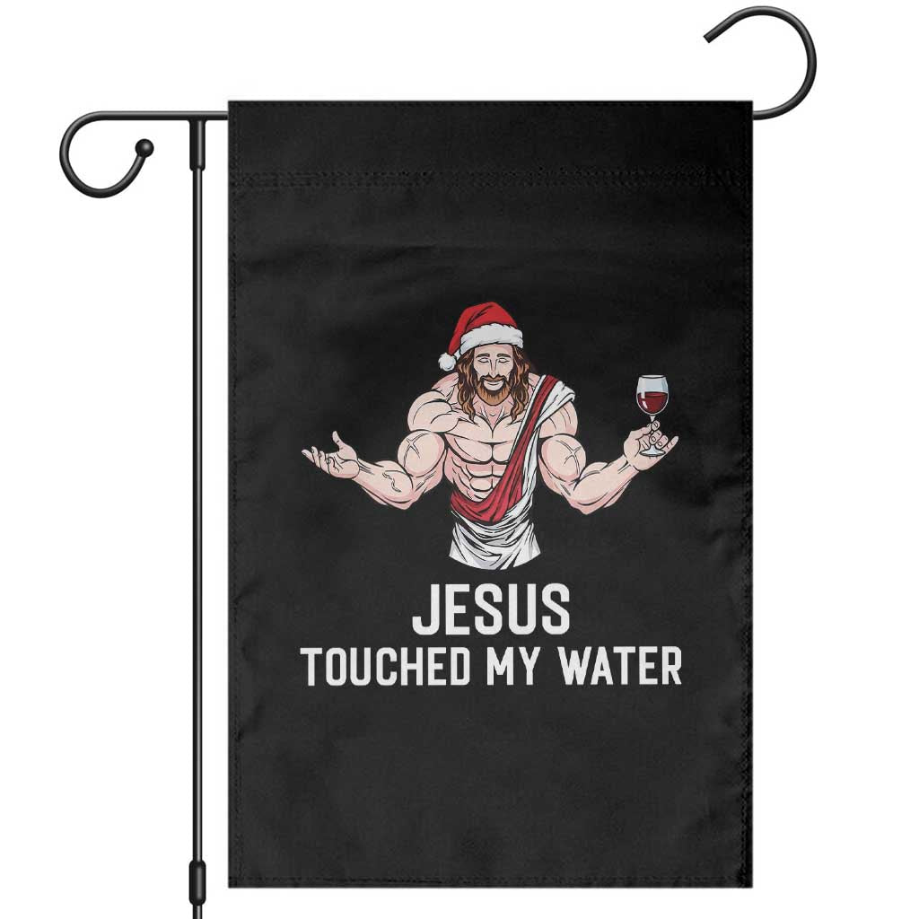 Funny Christmas Wine Garden Flag Jesus Drank Wine - Wonder Print Shop