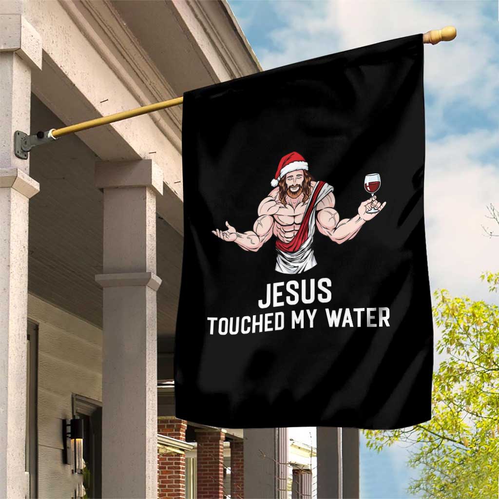 Funny Christmas Wine Garden Flag Jesus Drank Wine - Wonder Print Shop