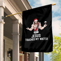 Funny Christmas Wine Garden Flag Jesus Drank Wine - Wonder Print Shop