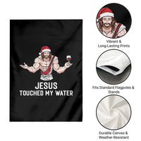 Funny Christmas Wine Garden Flag Jesus Drank Wine - Wonder Print Shop