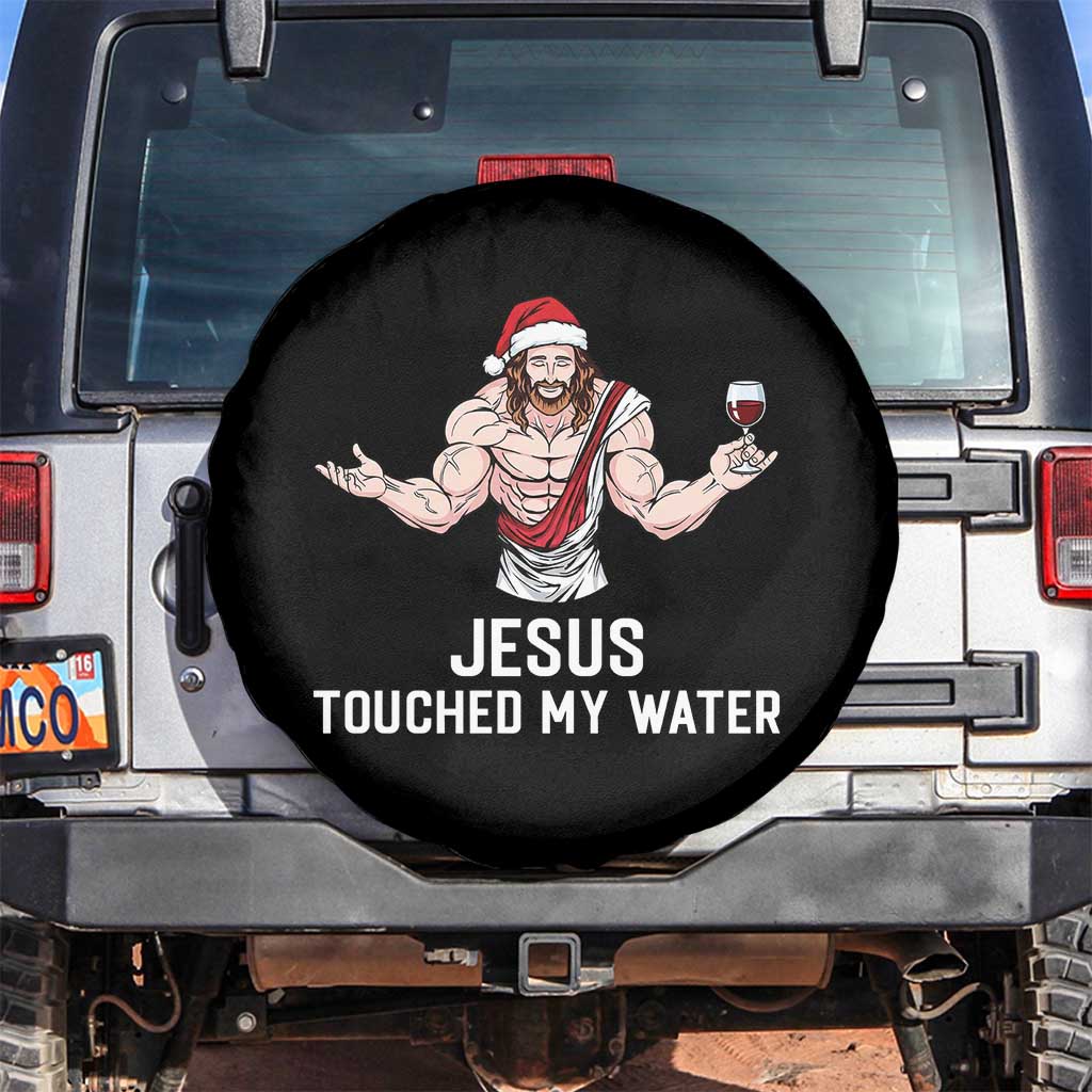 Funny Christmas Wine Spare Tire Cover Jesus Drank Wine - Wonder Print Shop