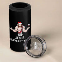 Funny Christmas Wine 4 in 1 Can Cooler Tumbler Jesus Drank Wine - Wonder Print Shop