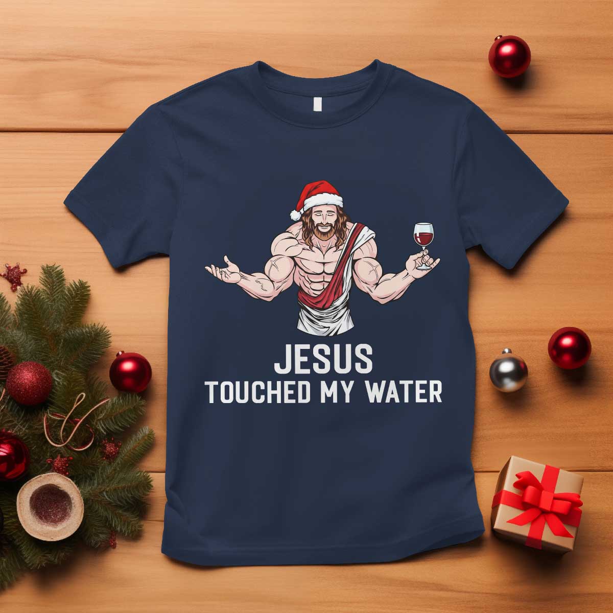 Funny Christmas Wine T Shirt Jesus Drank Wine - Wonder Print Shop