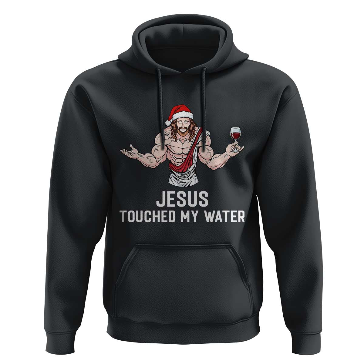 Funny Christmas Wine Hoodie Jesus Drank Wine - Wonder Print Shop