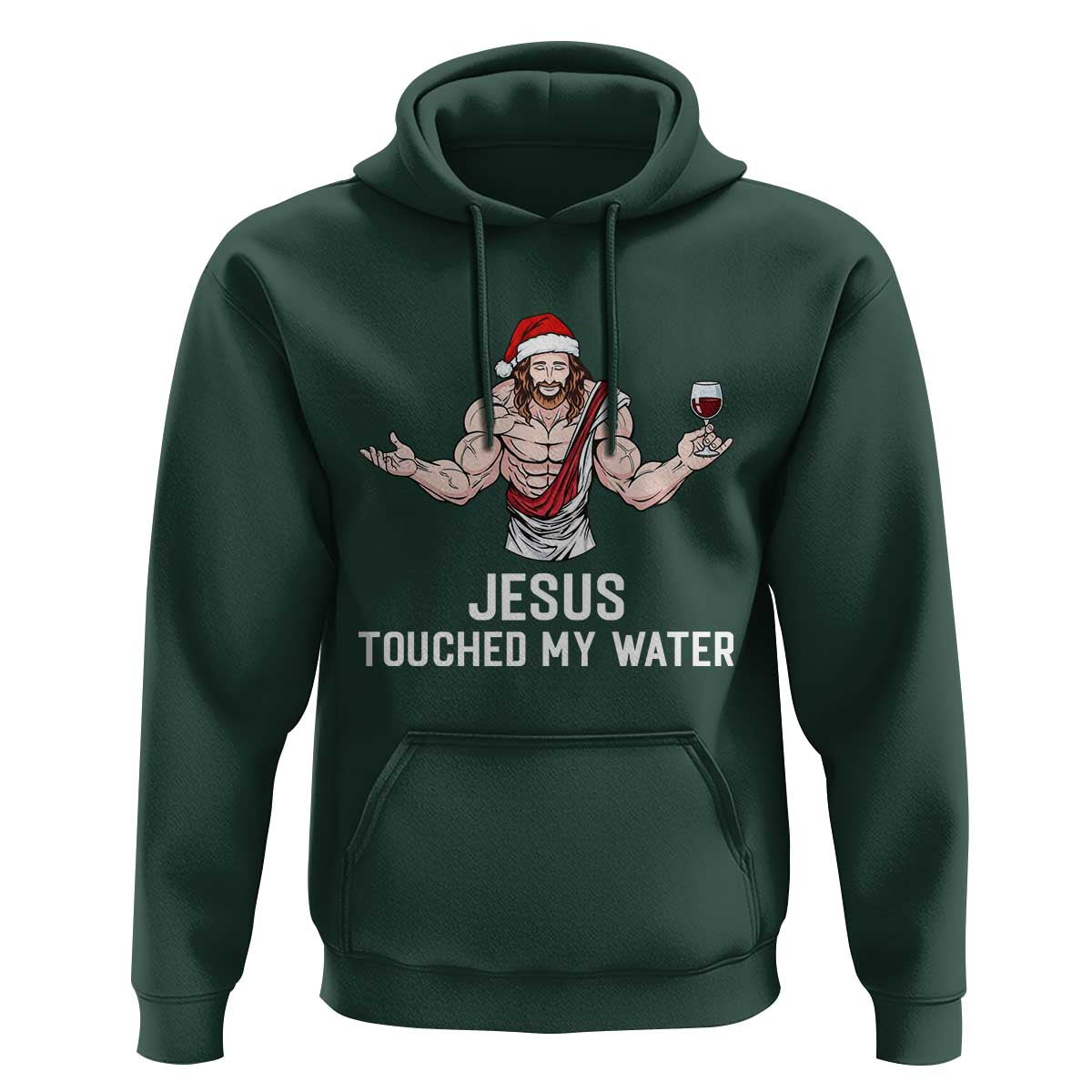 Funny Christmas Wine Hoodie Jesus Drank Wine - Wonder Print Shop