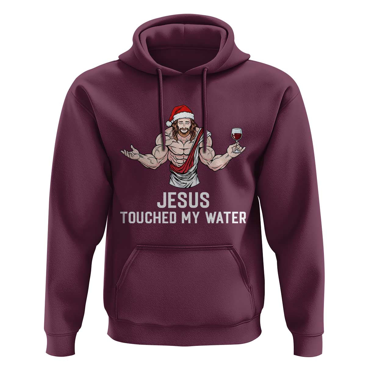 Funny Christmas Wine Hoodie Jesus Drank Wine - Wonder Print Shop