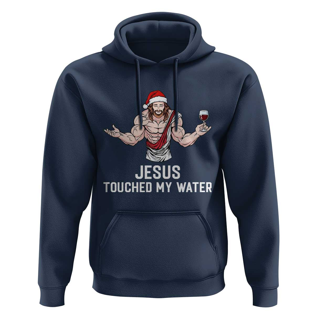 Funny Christmas Wine Hoodie Jesus Drank Wine - Wonder Print Shop