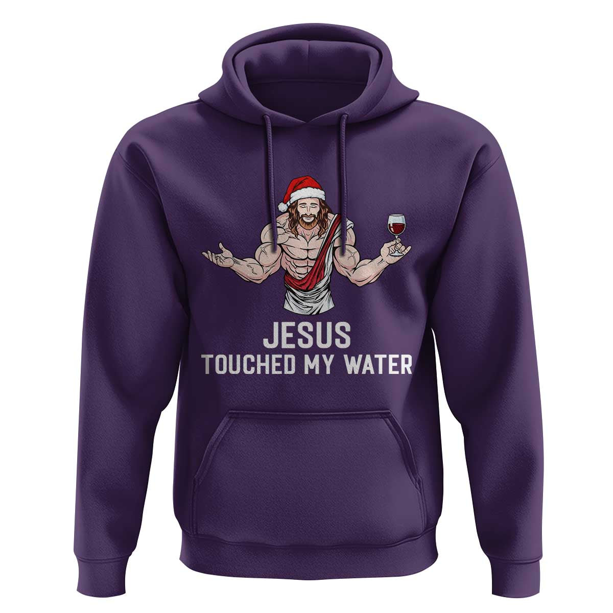 Funny Christmas Wine Hoodie Jesus Drank Wine - Wonder Print Shop