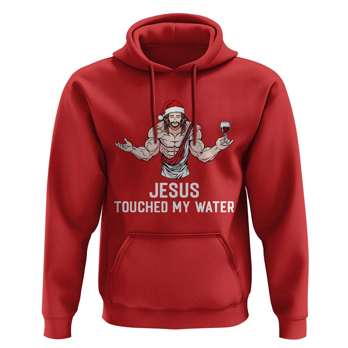 Funny Christmas Wine Hoodie Jesus Drank Wine - Wonder Print Shop