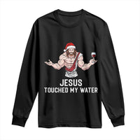Funny Christmas Wine Long Sleeve Shirt Jesus Drank Wine - Wonder Print Shop