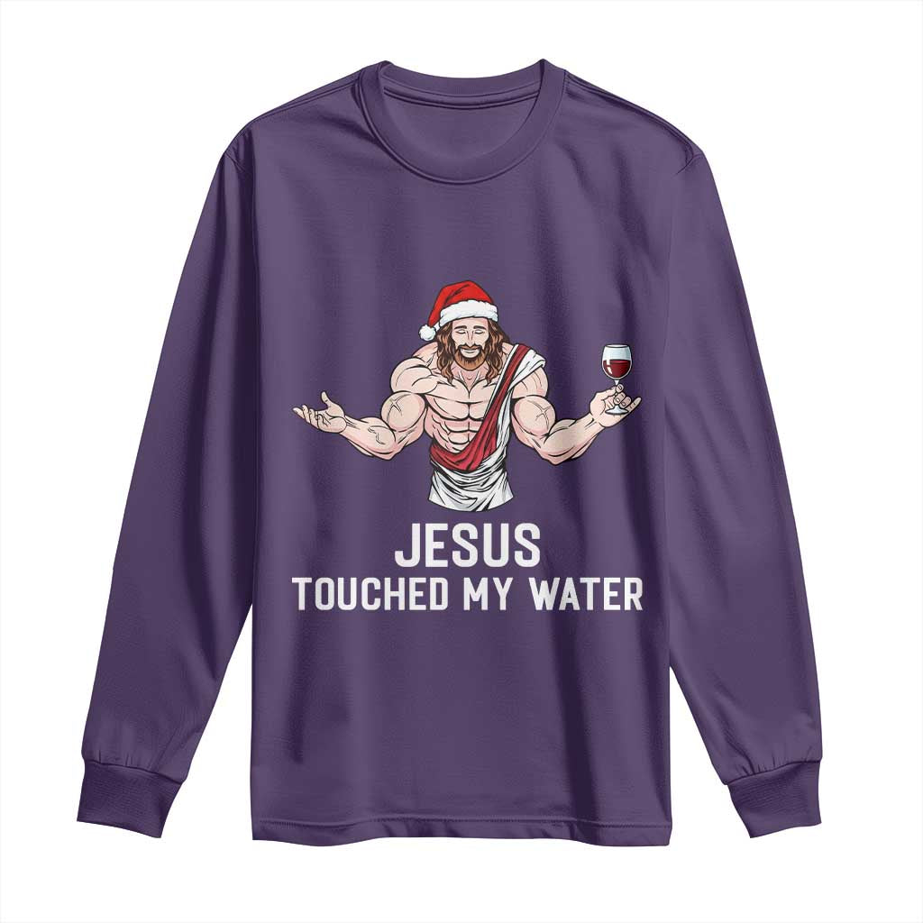 Funny Christmas Wine Long Sleeve Shirt Jesus Drank Wine - Wonder Print Shop