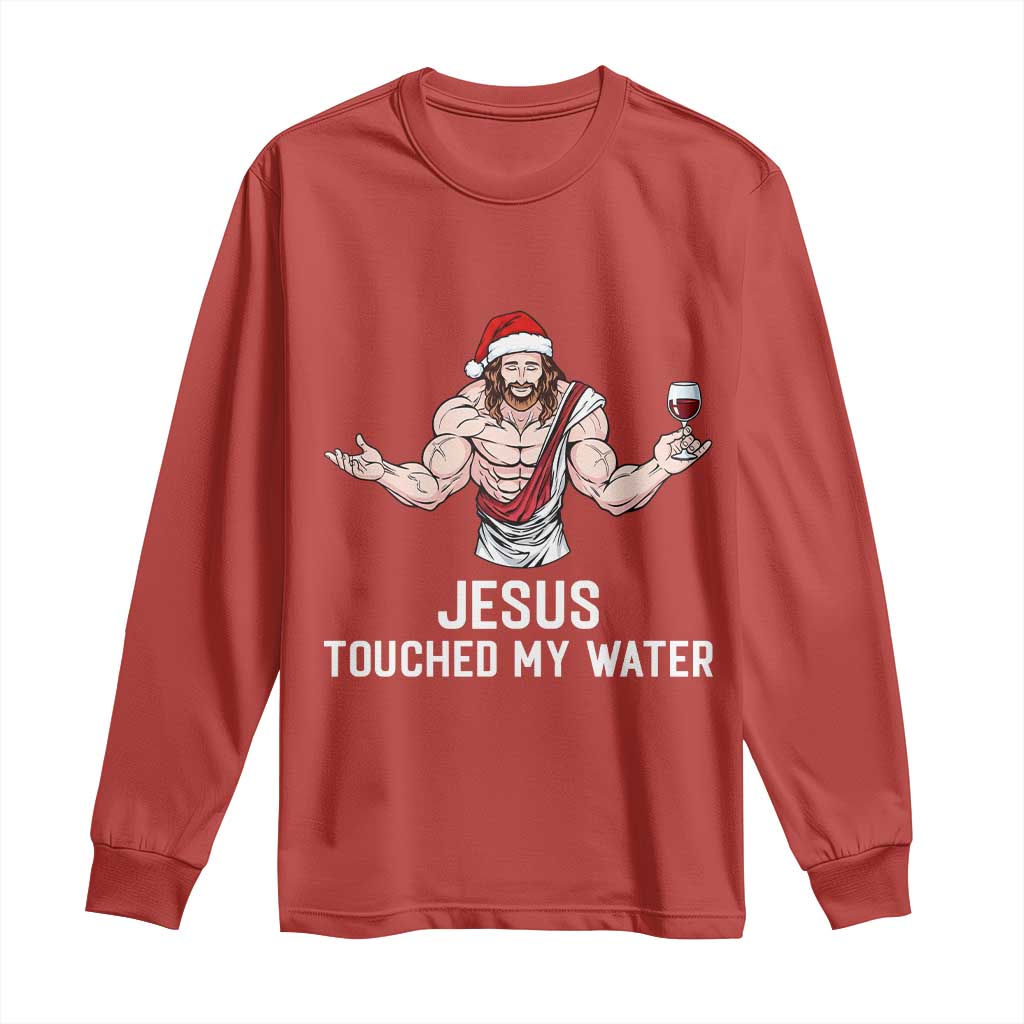 Funny Christmas Wine Long Sleeve Shirt Jesus Drank Wine - Wonder Print Shop