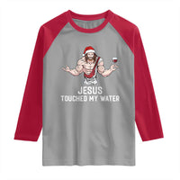 Funny Christmas Wine Raglan Shirt Jesus Drank Wine - Wonder Print Shop