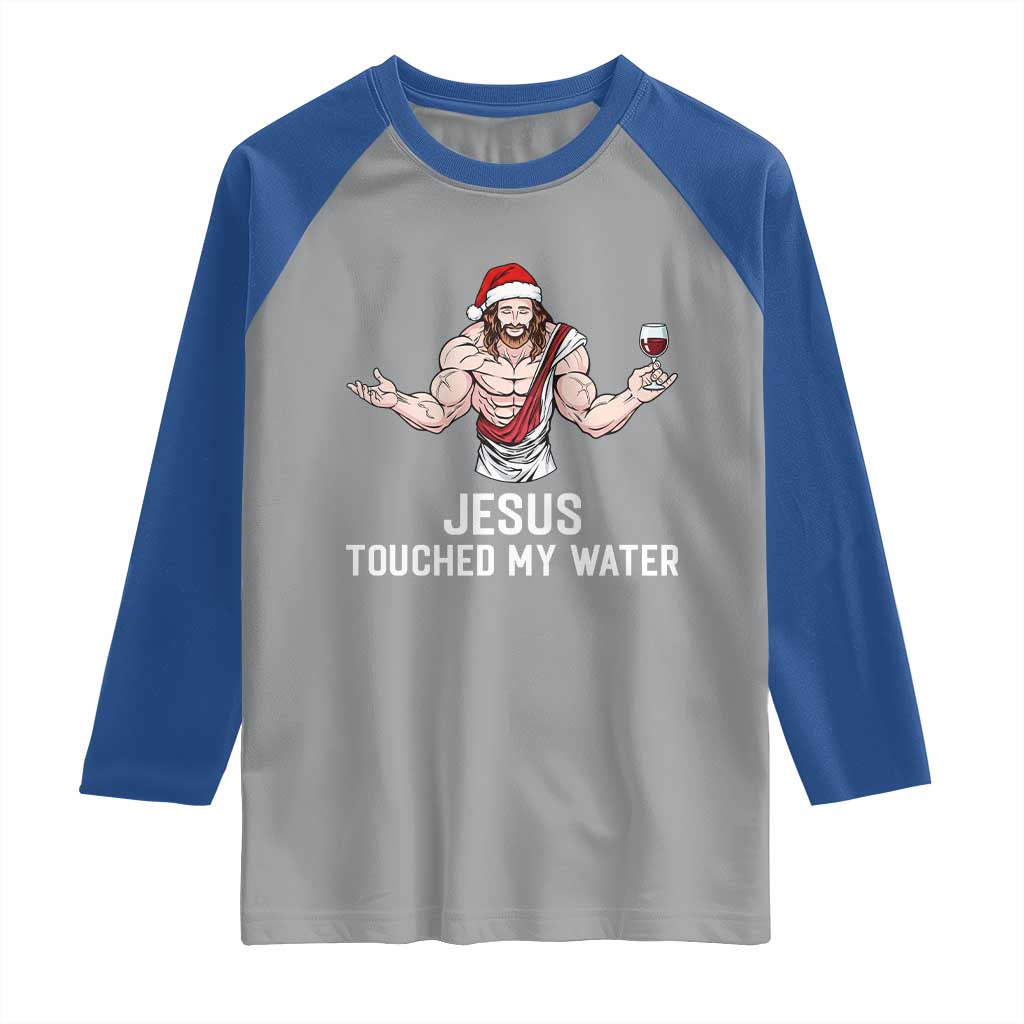 Funny Christmas Wine Raglan Shirt Jesus Drank Wine - Wonder Print Shop