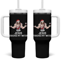 Funny Christmas Wine Tumbler With Handle Jesus Drank Wine - Wonder Print Shop