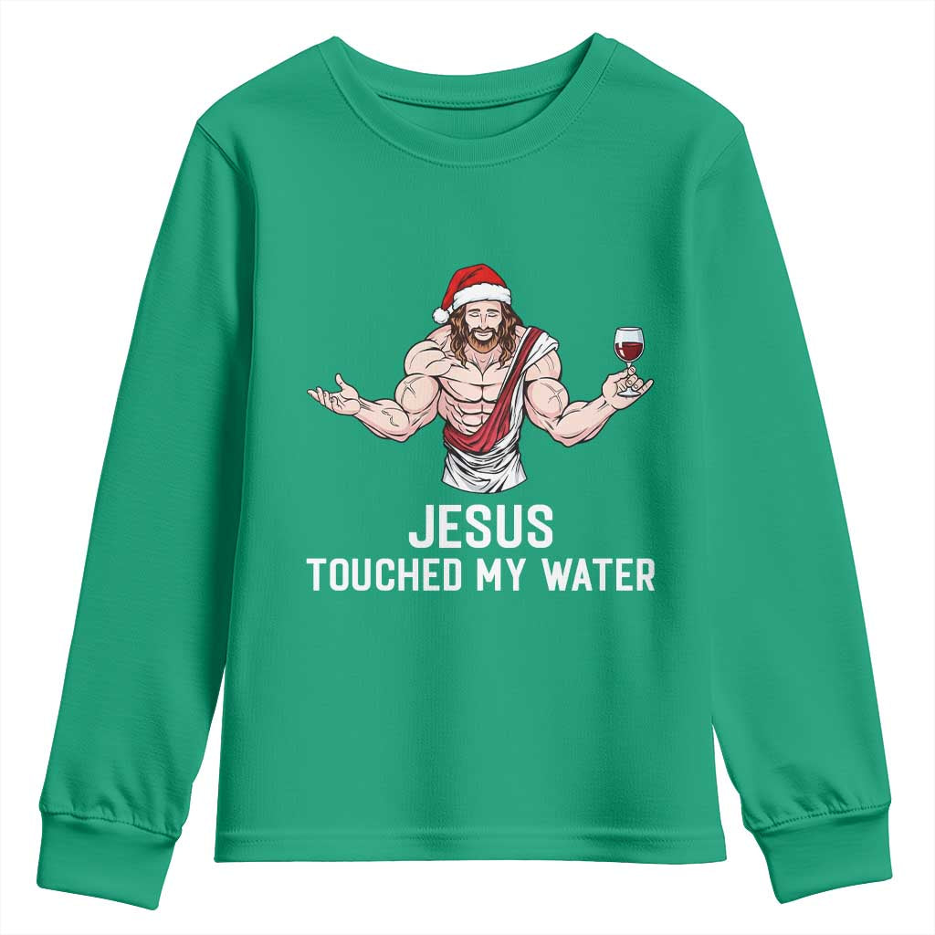 Funny Christmas Wine Youth Sweatshirt Jesus Drank Wine - Wonder Print Shop