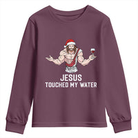 Funny Christmas Wine Youth Sweatshirt Jesus Drank Wine - Wonder Print Shop