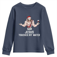 Funny Christmas Wine Youth Sweatshirt Jesus Drank Wine - Wonder Print Shop