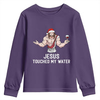 Funny Christmas Wine Youth Sweatshirt Jesus Drank Wine - Wonder Print Shop