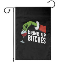 Funny Christmas Wine Garden Flag Drink Up Bitches - Wonder Print Shop