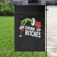 Funny Christmas Wine Garden Flag Drink Up Bitches - Wonder Print Shop