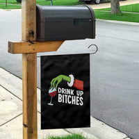 Funny Christmas Wine Garden Flag Drink Up Bitches - Wonder Print Shop