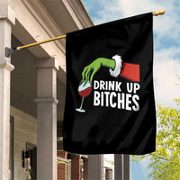 Funny Christmas Wine Garden Flag Drink Up Bitches - Wonder Print Shop