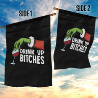 Funny Christmas Wine Garden Flag Drink Up Bitches - Wonder Print Shop