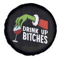 Funny Christmas Wine Spare Tire Cover Drink Up Bitches - Wonder Print Shop