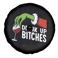 Funny Christmas Wine Spare Tire Cover Drink Up Bitches - Wonder Print Shop