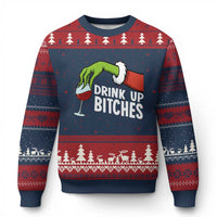 Funny Xmas Wine Ugly Christmas Sweater Drink Up Bitches - Wonder Print Shop