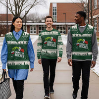 Funny Xmas Wine V-Neck Knit Sweater Vest Drink Up Bitches - Wonder Print Shop