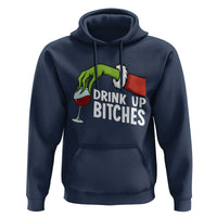 Funny Christmas Wine Hoodie Drink Up Bitches - Wonder Print Shop