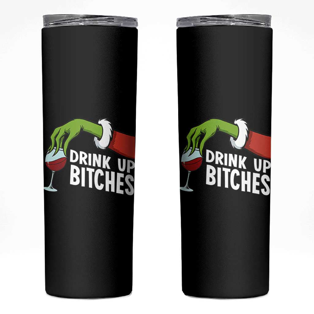 Funny Christmas Wine Skinny Tumbler Drink Up Bitches - Wonder Print Shop