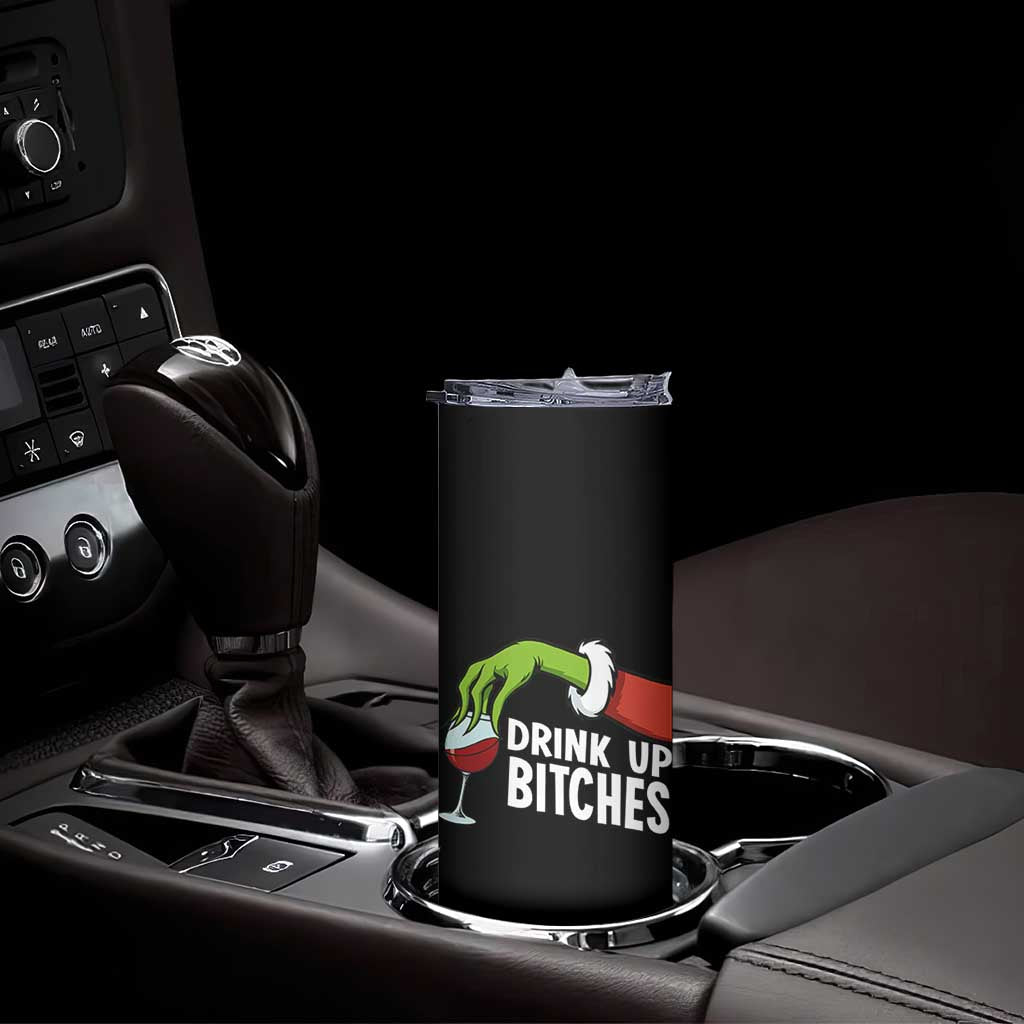 Funny Christmas Wine Skinny Tumbler Drink Up Bitches - Wonder Print Shop