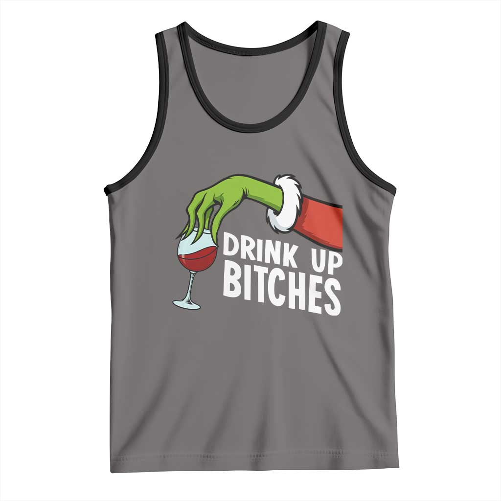 Funny Christmas Wine Tank Top Drink Up Bitches - Wonder Print Shop