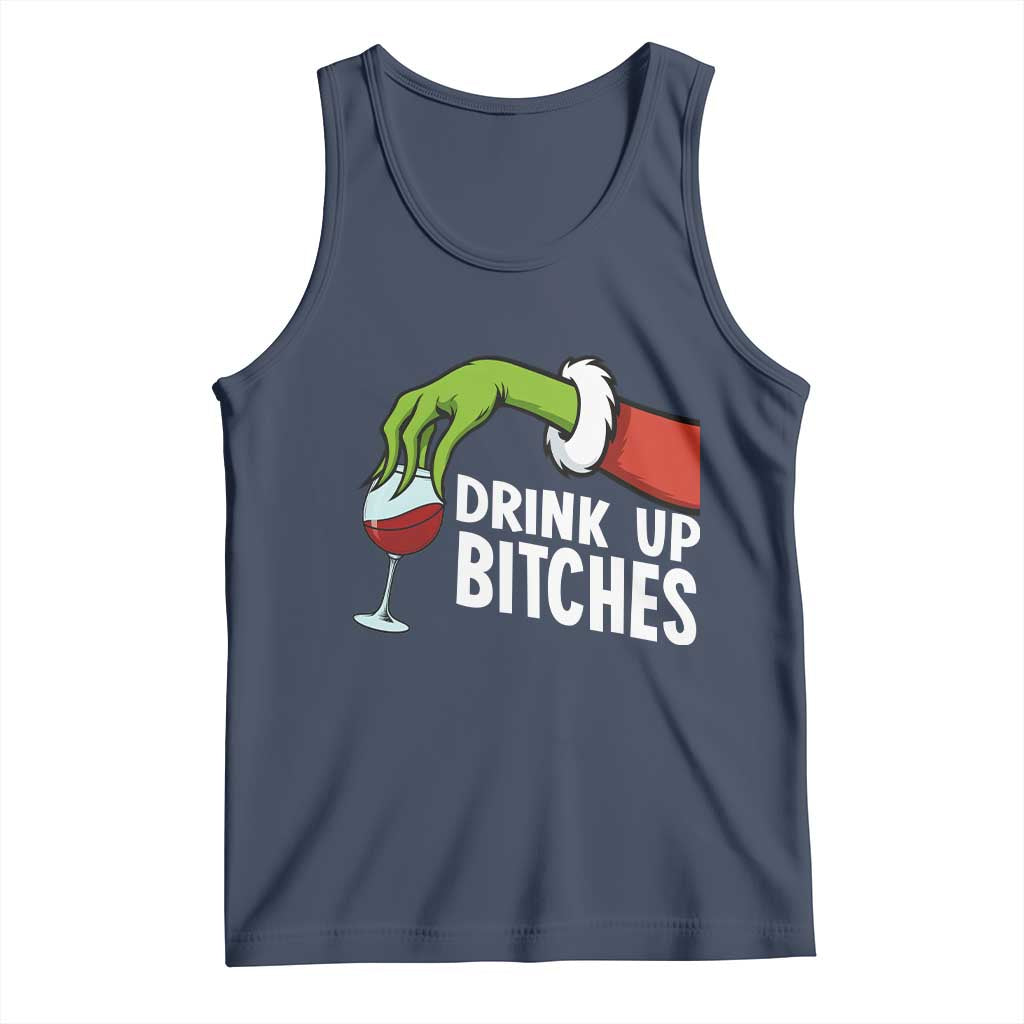 Funny Christmas Wine Tank Top Drink Up Bitches - Wonder Print Shop