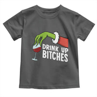 Funny Christmas Wine Toddler T Shirt Drink Up Bitches - Wonder Print Shop