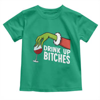 Funny Christmas Wine Toddler T Shirt Drink Up Bitches - Wonder Print Shop