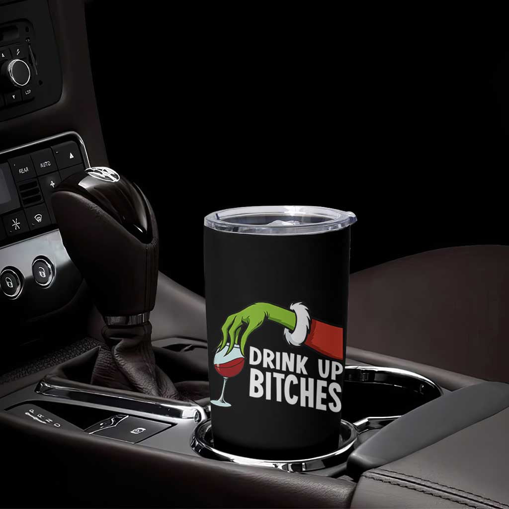 Funny Christmas Wine Tumbler Cup Drink Up Bitches - Wonder Print Shop