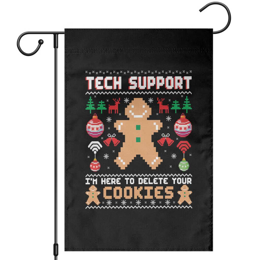 Tech Support Christmas Garden Flag I Am Here To Delete Your Cookies - Wonder Print Shop