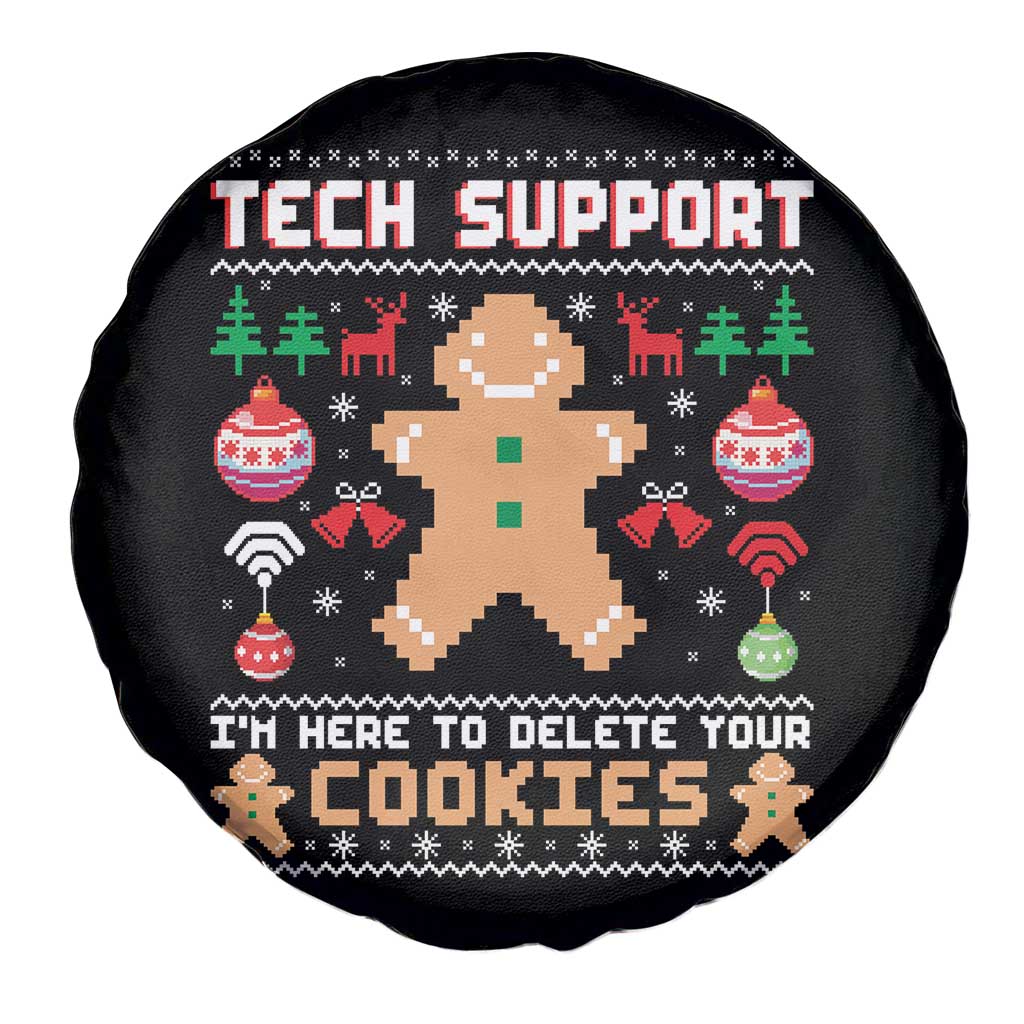 Tech Support Christmas Spare Tire Cover I Am Here To Delete Your Cookies - Wonder Print Shop