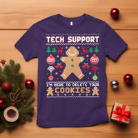 Tech Support Christmas T Shirt I Am Here To Delete Your Cookies - Wonder Print Shop