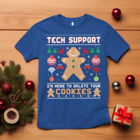 Tech Support Christmas T Shirt I Am Here To Delete Your Cookies - Wonder Print Shop