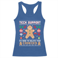 Tech Support Christmas Racerback Tank Top I Am Here To Delete Your Cookies - Wonder Print Shop