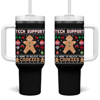 Tech Support Christmas Tumbler With Handle I Am Here To Delete Your Cookies - Wonder Print Shop