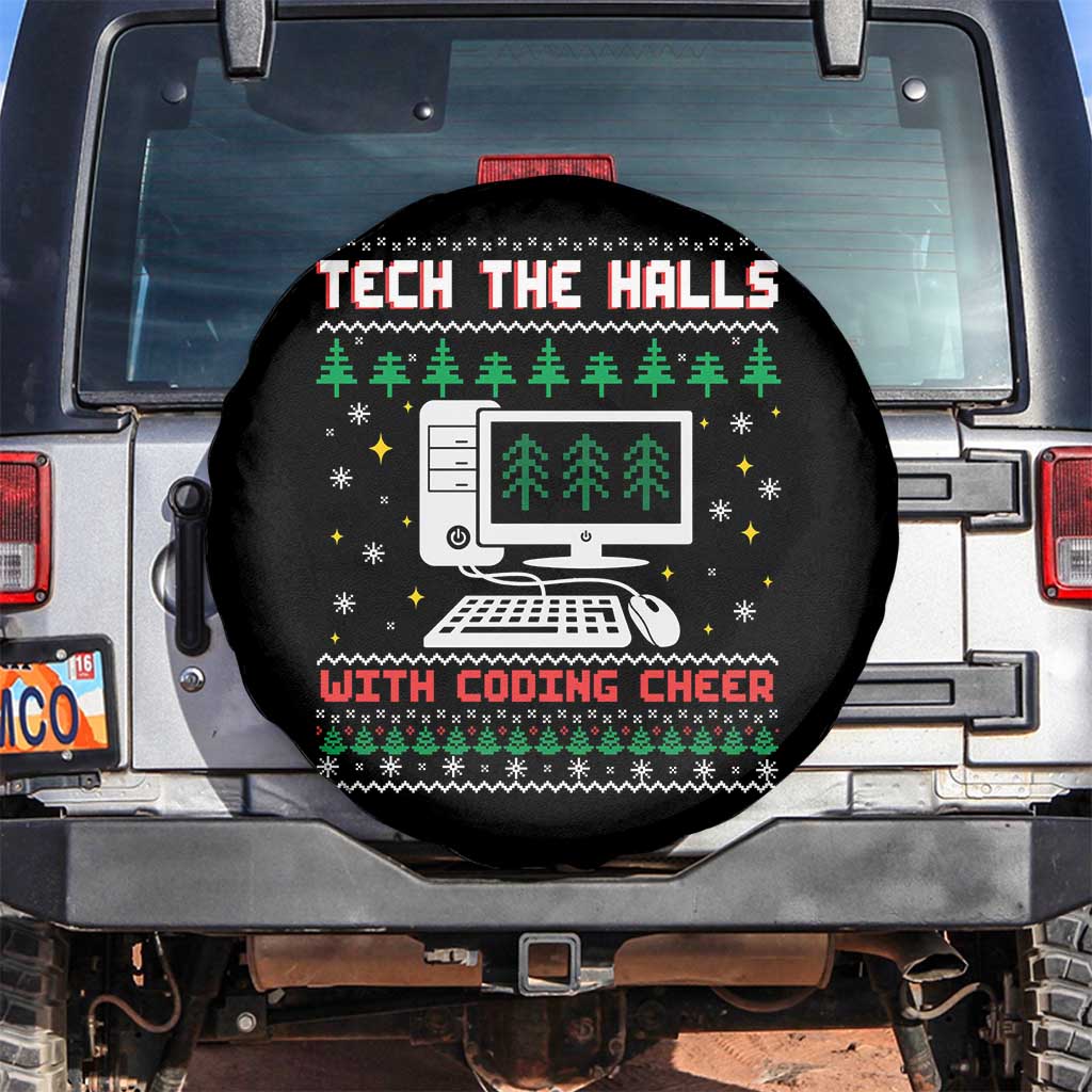 Tech Support Christmas Spare Tire Cover Tech The Halls With Cooking Cheer - Wonder Print Shop